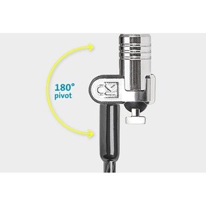 Kensington MicroSaver Cable Lock For Notebook - Keyed Lock - Silver - Carbon Steel - For Notebook