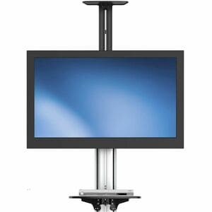 StarTech.com Heavy Duty Rolling Portable TV Cart Stand with Wheels - 32 to 75 inch - Adjustable Rotating Mobile Flat Panel