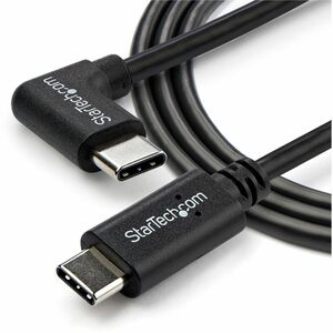 StarTech.com Right-Angle USB-C Cable - M/M - 1 m (3 ft.) - USB 2.0. Cable length: 1 m. Connector 1: USB C, Connector 2: US