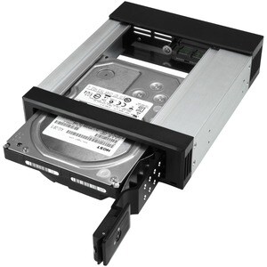 StarTech.com HSB1SATSASBA. Grösse: 13,3 cm (5.25"), Typ: Carrier Panel, Produktfarbe: Schwarz. Breite: 146 mm, Tiefe: 179 