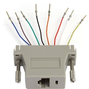 StarTech.com Adaptador Convertidor Modular Serial DB25 a RJ45 Macho a Hembra - Gris
