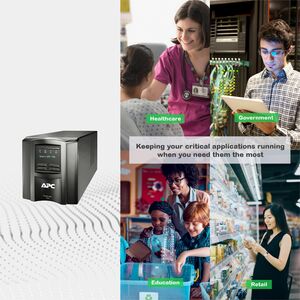 APC Smart-UPS, Line Interactive, 750VA, Tower, 120V, 6x NEMA 5-15R outlets, SmartConnect Port+SmartSlot, AVR, LCD - Tower 
