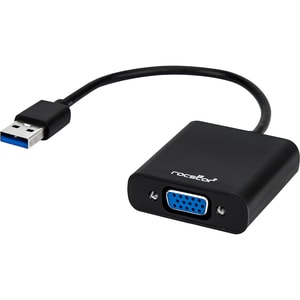 Rocstor Premium USB to VGA Adapter - USB 3.0 to VGA External USB Video Graphics Adapter for PC - Resolutions up to 1920x12