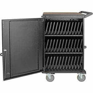 Tripp Lite by Eaton Multi-Device Charging Cart, 36 AC Outlets, Chromebooks and Laptops, 230V, Schuko Black - 4 Casters - S