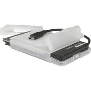 Hamlet Adattatore USB 3.1 Gen 2 Type-C 10 Gbps per Hard Disk SATA III con Box esterno senza viti per Hard Disk da 2,5". Pe