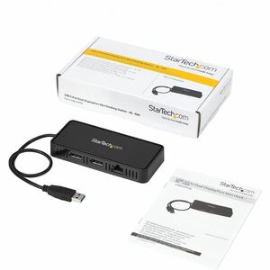 StarTech.com USB 3.0 Mini Dock - Dual Monitor USB Type-A Laptop Docking Station - DisplayPort 4K 60Hz & Gigabit Ethernet -