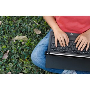 Logitech Universal Folio Keyboard/Cover Case (Folio) for 25.4 cm (10") Apple iPad Air 2, iPad Air - French Keyboard - Blac