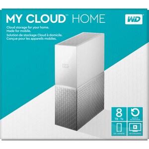 Sistema di archiviazione NAS WD My Cloud Home WDBVXC0080HWT-EESN - 1 x Vani totali - 8 TB HDD Desktop - 1 x HDD installato