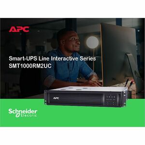 APC Smart-UPS, Line Interactive, 1000VA, Rackmount 2U, 120V, 6x NEMA 5-15R outlets, SmartConnect Port+SmartSlot, AVR, LCD 