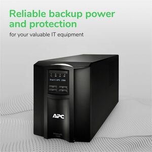 APC Smart-UPS, Line Interactive, 1500VA, Tower, 120V, 8x NEMA 5-15R outlets, SmartConnect Port+SmartSlot, AVR, LCD - Tower