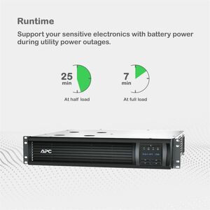 APC Smart-UPS, Line Interactive, 1500VA, Rackmount 2U, 120V, 6x NEMA 5-15R outlets, SmartConnect Port+SmartSlot, AVR, LCD 