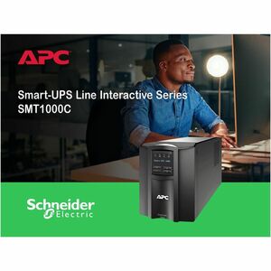 APC Smart-UPS, Line Interactive, 1000VA, Tower, 120V, 8x NEMA 5-15R outlets, SmartConnect Port+SmartSlot, AVR, LCD - Tower