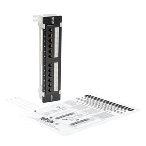 Eaton Tripp Lite Series Cat5e Wall-Mount 12-Port Patch Panel - PoE+ Compliant, 110/Krone, 568A/B, RJ45 Ethernet, TAA - 12 