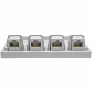 Eaton Tripp Lite Series Pre-Configured Unshielded Cat6 4-Port Surface-Mount Box, 110 IDC, RJ45, White - White - Acrylonitr