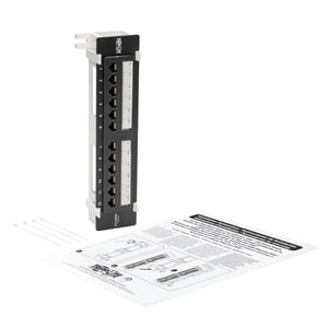 Eaton Tripp Lite Series Cat6 Wall-Mount 12-Port Patch Panel - PoE+ Compliant, 110/Krone, 568A/B, RJ45 Ethernet, TAA - 12 P