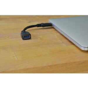 Port 15 cm USB Data Transfer Cable - First End: 1 x 24-pin USB 3.0 Type C - Male - Second End: 1 x 9-pin USB 3.0 Type A - 