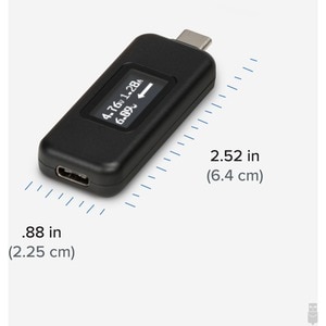 Plugable USB C Power Meter Tester for Monitoring USB-C Connections - Digital Multimeter for USB-C Cables, Laptops, Phones 