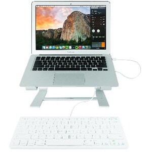 Macally Compact USB Wired Keyboard for Mac and PC - Cable Connectivity - USB Interface - 78 Key(s) - Multimedia Hot Key(s)
