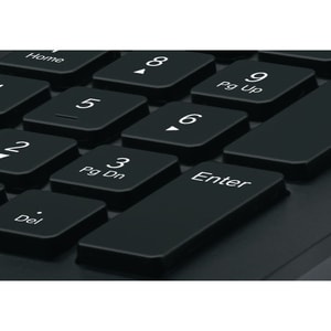 Logitech K280E Tastatur - Kabel Konnektivität - USB Schnittstelle - Deutsch - Schwarz - Gummikuppel Keyswitch - Windows, L