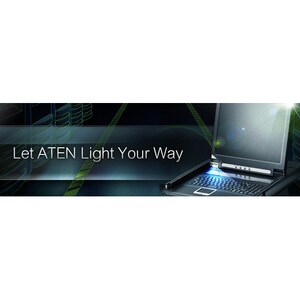 ATEN Slideaway CL5708IN LCD Rack Console with Digital KVM Switch - Metal, Plastic - 8 Computer(s) - 48.3 cm (19") LCD - WU