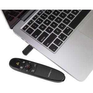Star Tech.com Wireless Presentation Remote with Red Laser Pointer - 90 ft. - PowerPoint Presentation Clicker for Mac & Win