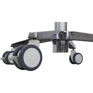 Ergotron StyleView Medical Cart - 7.26 kg Load Capacity - 4 Casters - 101.60 mm Caster Size - White, Aluminium - 61 cm (24