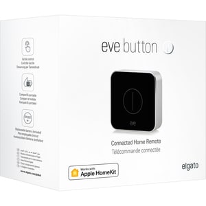 Eve Button Connected Home Remote - Button Switch - Light Control, Lamp - Siri, Apple HomeKit Supported - 3 V DC - Black