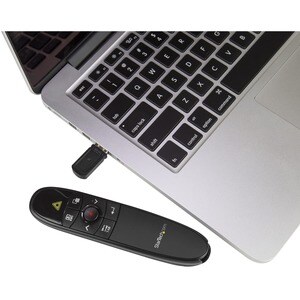 StarTech.com Wireless Presentation Remote with Red Laser Pointer - 90 ft. - PowerPoint Presentation Clicker for Mac & Wind