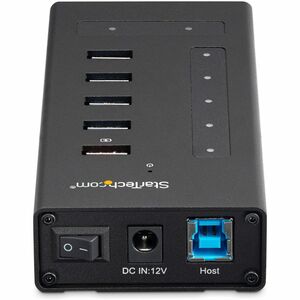StarTech.com 7 Port USB C Hub - 2x USB-C & 5x USB-A - Mountable Metal USB 3.0 Type-C Hub - 5Gbps USB 3.2 Gen 1 - Self Powe