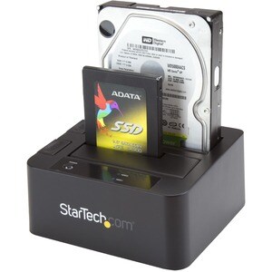 StarTech.com Drive Dock SATA/600 - USB 3.0 Type B, eSATA Host Interface - UASP Support External - Black - Dual-Bay Hard Dr