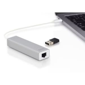 Digitus USB/Ethernet-Hub - USB-Typ C - Extern - 3 Total USB Port(s) - 3 USB 3.0 Port(s)1 Netzwerk (RJ-45) Anschluss/Anschl