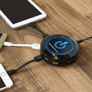 ChargeHub X7 - 7 Port USB Charger - 1 Pack - 24 V DC Input - 5 V DC/8.80 A Output BLACK 2.4AMPS/PORT 8.8AMPS OVERALL