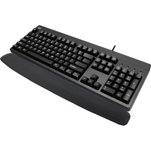 Adesso Memory Foam Keyboard Wrist Rest - 0.88" x 3.25" Dimension - Black - Rubber, Fiber, Memory Foam - Anti-slip