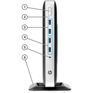 HP t630 Thin Client G-Series GX-420GI Quad-core (4 Core) 2 GHz - 4 GB RAM DDR4 SDRAM - 8 GB Flash Radeon R7E Graphics - Gi