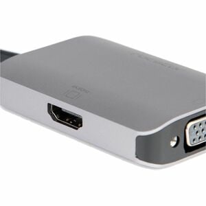 Rocstor Premium USB-C to HDMI & VGA Dual Port Adapter - HDMI 4K @30Hz, VGA 1080p - USB Type- C to 1x HDMI & 1x VGA - 2-Por