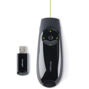 Kensington Presenter Expert Mouse/Presentation Pointer - Laser - Wireless - Radio Frequency - Black - USB