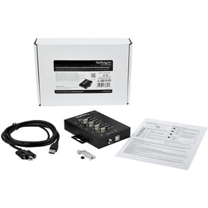 StarTech.com 4-Port Industrial USB to RS-232/422/485 Serial Adapter - 15 kV ESD Protection - USB to Serial Adapter - USB -