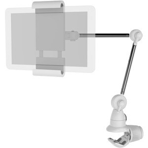 Barkan Full-Motion Clamp Mount for Tablet, Digital Text Reader - White - 1 Display(s) Supported - 7" to 12" Screen Support