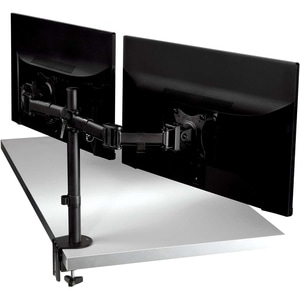 3M Clamp Mount for Monitor - Black - Height Adjustable - 2 Display(s) Supported - 28.5" Screen Support - 40 lb Load Capaci