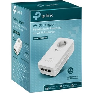 TP-Link TL-WPA8630P Powerline Network Adapter - 3 x Network (RJ-45) - 1300 Mbit/s Powerline - 304.80 m Distance Supported 