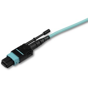 StarTech.com 5m (16.4ft) MTP(F)/PC to 4x LC/PC Duplex Breakout OM3 Multimode Fiber Optic Cable, 40G, Low Insertion Loss, F
