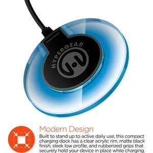 Hypercel UFO Qi Wireless Charging Pad - 120 V AC, 230 V AC Input - 5 V DC Output - Input connectors: USB PAD QI INDUCTIVE 