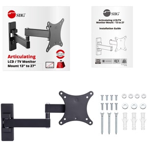 SIIG Articulating Full Motion LCD / TV Monitor Mount - 13" to 27" - Compatible with VESA 75x75mm / 100x100mm - 33 lbs Load