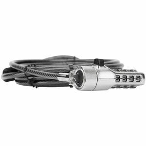 Targus DEFCON Compact Serialized Combo Cable Lock - Combination Lock - Black - Galvanized Steel - 6.50 ft - For Notebook, 