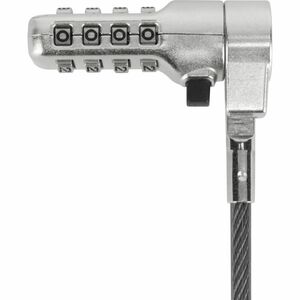 Targus DEFCON 3-in-1 Universal Resettable Combo Cable Lock - 6.5 ft (1.98 m) Cable - Resettable - 4-digit - Combination Lo