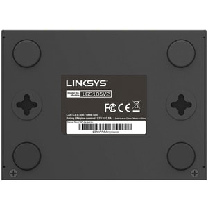 Linksys LGS105 5 Ports Ethernet Switch - 2 Layer Supported - Twisted Pair - Desktop, Wall Mountable