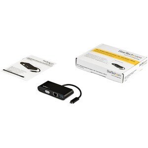 StarTech.com USB C VGA Multiport Adapter - Power Delivery Charging (60W) - USB 3.0 - GbE - USB C Adapter for Mac, Windows,