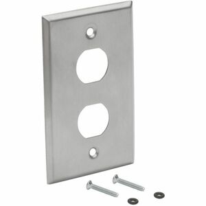 Tripp Lite by Eaton 2-Port Single Gang Faceplate Stainless Steel Industrial Grade IP44 TAA - 2 x Total Number of Socket(s)