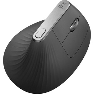 Logitech MX Vertical Rato - Bluetooth/Radiofrequência - USB Tipo C - Ótico - 4 Taste(n) - 4 Programmable Button(s) - Preto