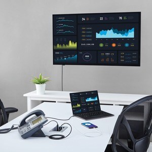 StarTech.com Conference Table Connectivity Pop up Box with AV and Data Ports - HDMI, VGA, DisplayPort to 4K HDMI Output (B